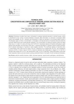 concentration and composition of airborne aerobic bacteria inside