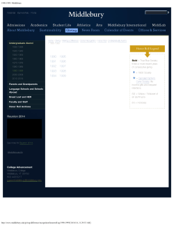 2014 Undergraduate Alumni 1990-1999