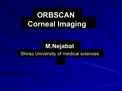 ORBSCAN Corneal Imaging