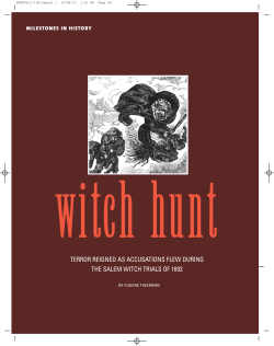 terror reigned as accusations flew during the salem