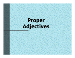 Proper Adjectives