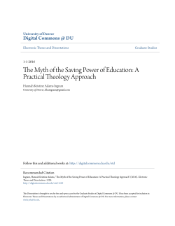 The Myth of the Saving Power of Education: A Practical Theology