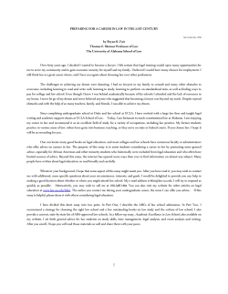 Preparing for a Career in Law in the 21st Century
