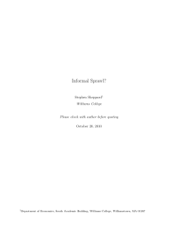 Informal Sprawl? - Williams College