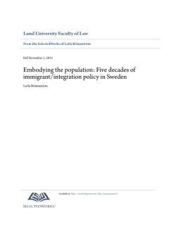 Embodying the population: Five decades of immigrant/integration