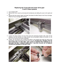 Replacing the X-axis belt and motor drive gear V and X Class