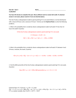Empirical Rule: If   ~  (         =   ,     =   ), then