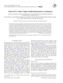 Nuclear DNA C-values Complete Familial
