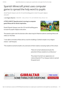 Spanish Minecraft priest uses computer game to spread the holy