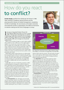 How do you react to conflict?