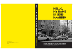 HELLO, MY NAME IS JENS HAANING