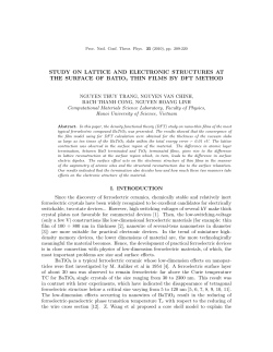 study on lattice and electronic structures at the surface of batio3 thin