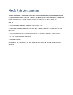 Mock Epic Assignment