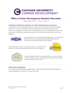 Office of Career Development Quarterly Newsletter