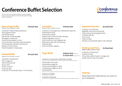 Conference Buffet Selection