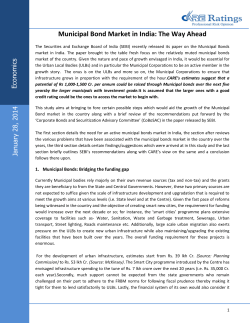 Municipal Bond Market in India: The Way Ahead