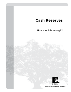 Cash Reserves - Evangelical Christian Credit Union