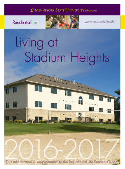 Living at Stadium Heights - Minnesota State University, Mankato