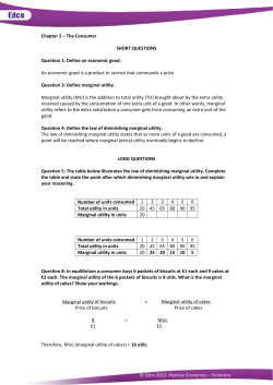 Chapter 2 &ndash; The Consumer SHORT QUESTIONS Question 1: Define