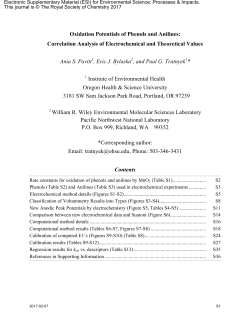 Oxidation Potentials of Phenols and Anilines