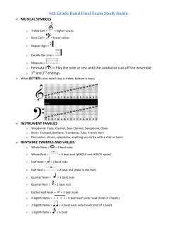 6th Grade Band Final Exam Study Guide