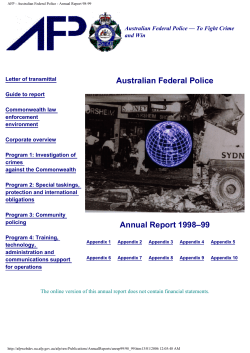 AFP - Australian Federal Police - Annual Report 98-99