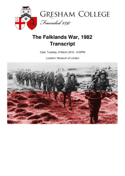 The Falklands War, 1982 Transcript