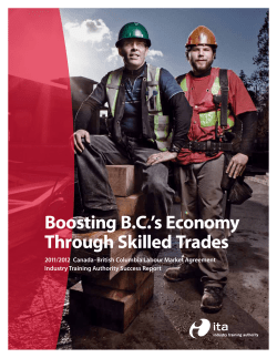 Boosting BC`s Economy Through Skilled Trades