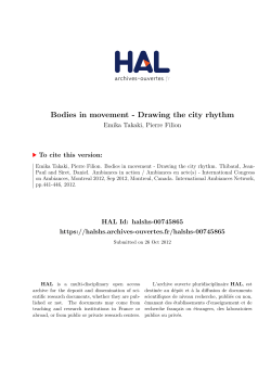 Bodies in movement - Drawing the city rhythm - Hal-SHS