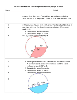 PREAP Area of Sector, Area of Segment of a Circle, Length of Sector