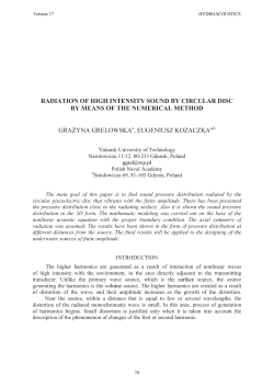 RADIATION OF HIGH INTENSITY SOUND BY CIRCULAR DISC BY