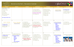 11:15 Chair Yoga (CL) 12:30 Healing Touch (CL) 2:30 Easter Hat