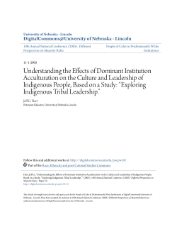 Understanding the Effects of Dominant Institution Acculturation on
