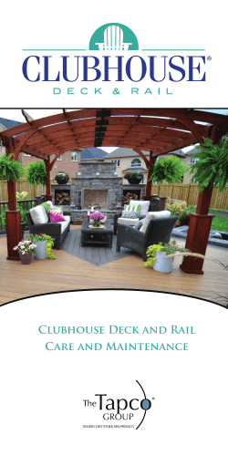 ClUbhOUSE DEck ANd RAil CARE ANd MAiNtENANcE