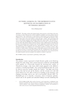 outside, looking in: the representative aesthetic of incompletion in