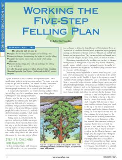 5Working the Five-Step Felling Plan