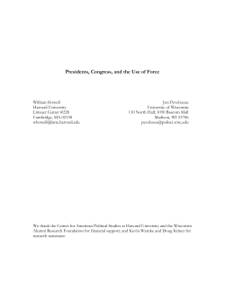 Presidents, Congress, and the Use of Force