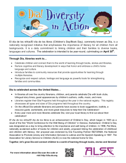 fact sheet. - El d&iacute;a de los ni&ntilde;os, El d&iacute;a de los libros