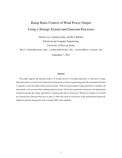 Ramp Rates Control of Wind Power Output Using