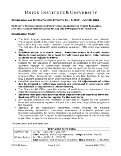 UNE 30, 2018 (for matriculated students prior to July 2015
