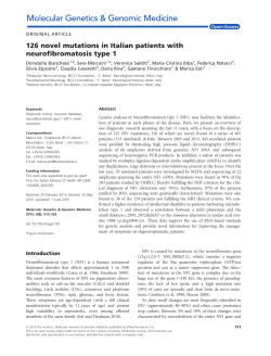 126 novel mutations in Italian patients with neurofibromatosis type 1