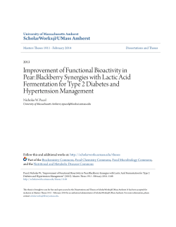 Improvement of Functional Bioactivity in Pear:Blackberry Synergies