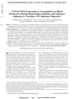 CD11c/CD18 Expression Is Upregulated on Blood Monocytes