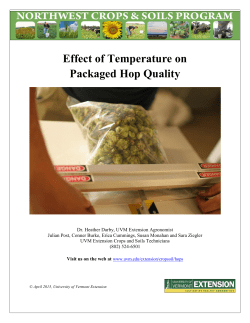 Effect of Temperature on Packaged Hop Quality