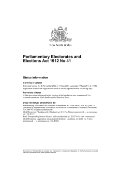 Parliamentary Electorates and Elections Act 1912