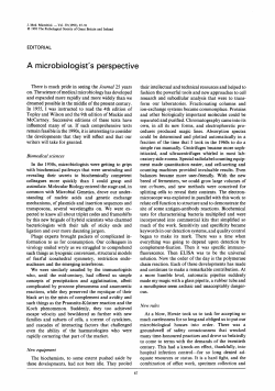 A microbiologist`s perspective - Journal of Medical Microbiology