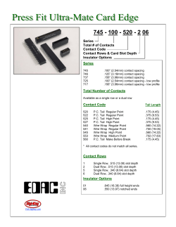 Series Total # of Contacts Contact Code Contact Rows