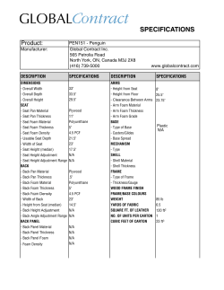 Penguin Seating Specifications