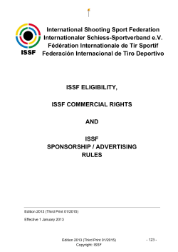 Eligibility ISSF - Oceania Shooting Federation