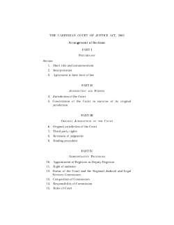 The Caribbean Court of Justice Act, 2005